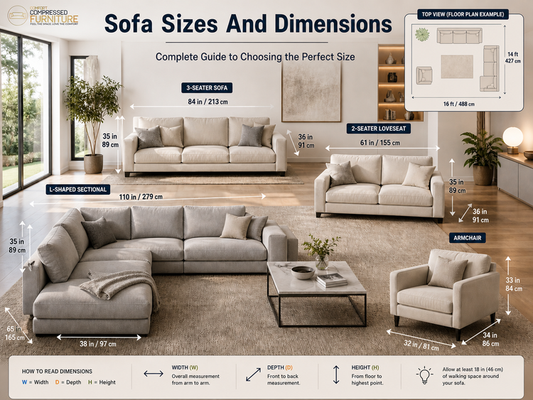 How To Measure Sofa Sizes And Dimensions The Right Way – Compressed ...