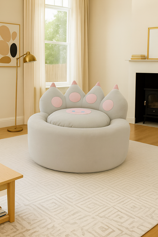 Four-Finger Cat Claw Compressed Sofa – Playful Round Couch