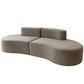 Spencer Curved Compression Sofa – 2–3 Seater (Shell Grey)