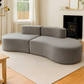 Spencer Curved Compression Sofa – 2–3 Seater (Shell Grey)