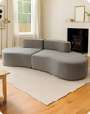 Spencer Curved Compression Sofa – 2–3 Seater (Shell Grey)