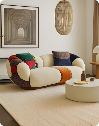 The Chameleon Cloud Puff Fabric Sofa