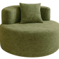 Spencer Curved Compressed Sofa – Teddy Velvet Lounge Chair (Single-Seater)